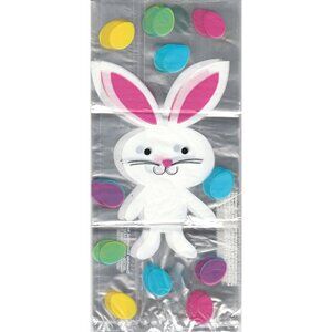 Easter Gift Bags Bunny Treat Plastic 5 x 11 inch Lot 12